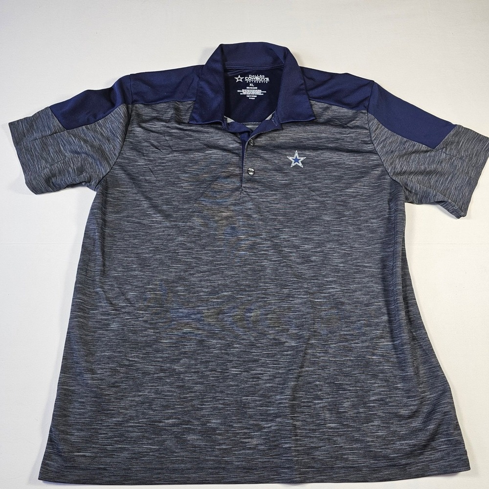 Dallas Cowboys Mens XL - Polo Shirt Authentic - Navy Blue Grey